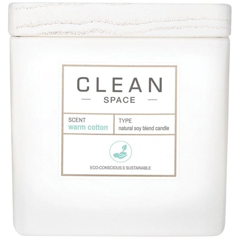 Clean Duftlys Space Warm Cotton 227 Gr - Vegansk Kvalitet