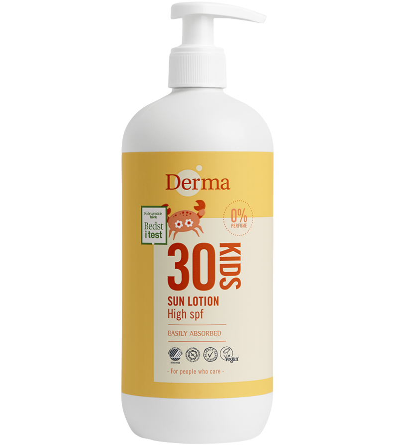 Derma Kids Solcreme SPF30 500 ml - Vandfast & Allergivenlig