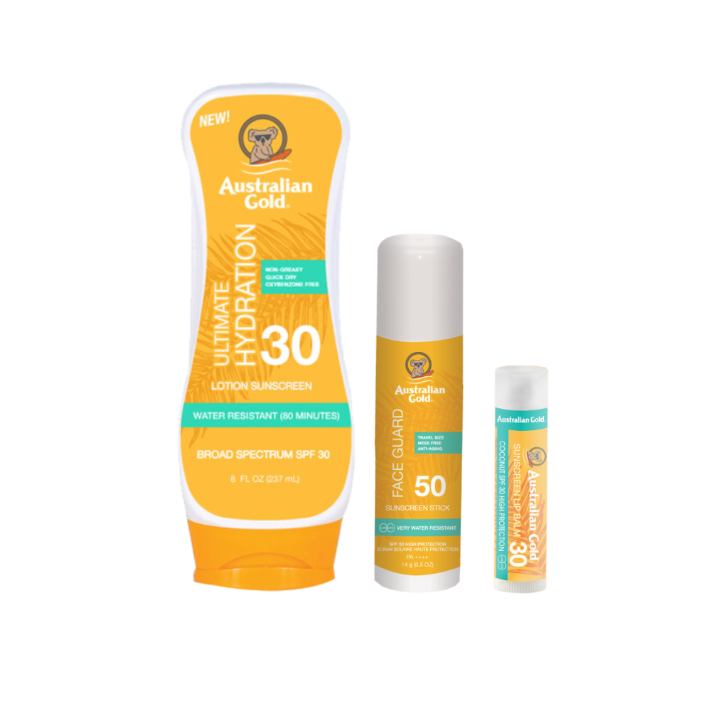 Australian Gold Ultimate Hydration Pakke   Solcreme   Hos Frisøren   Baronen