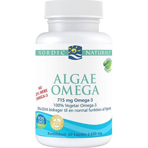 Algae Omega 3 Nordic Naturals   60 Kapsler  Forudbestilling   Forventes På Lager Ca  8 9 April