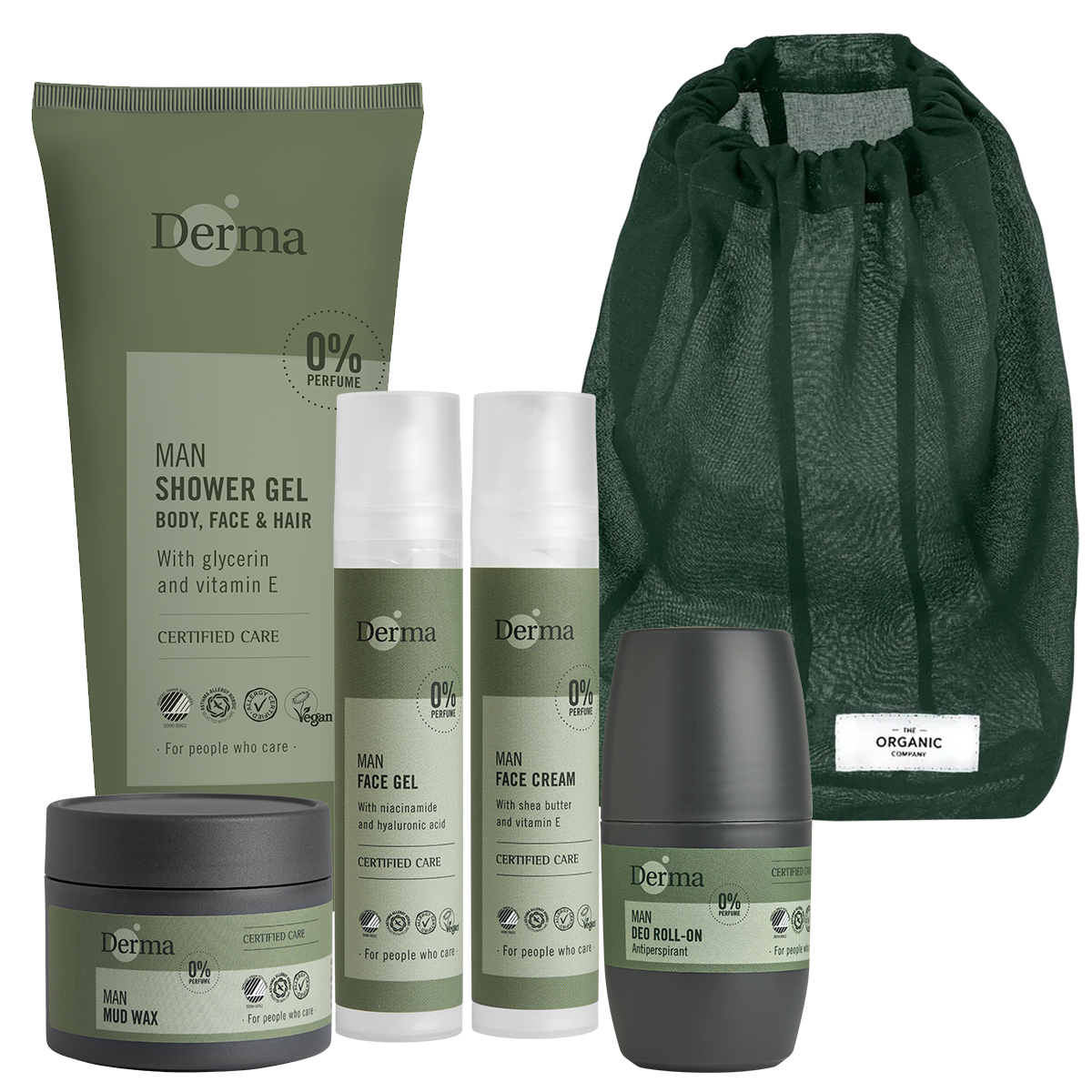 Derma Man Skin Care Kit: Face  Body   Hair